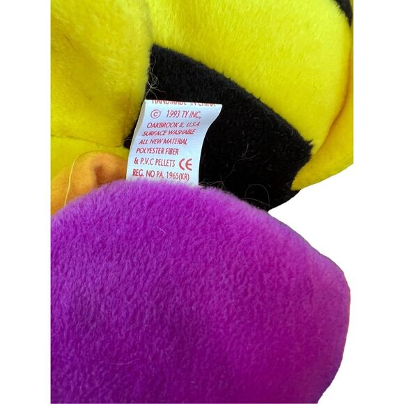 Ty Original Beanie Baby Babies Set of 4 Rare PVC Patti Bubbles Valentino Jake - Picture 8 of 14